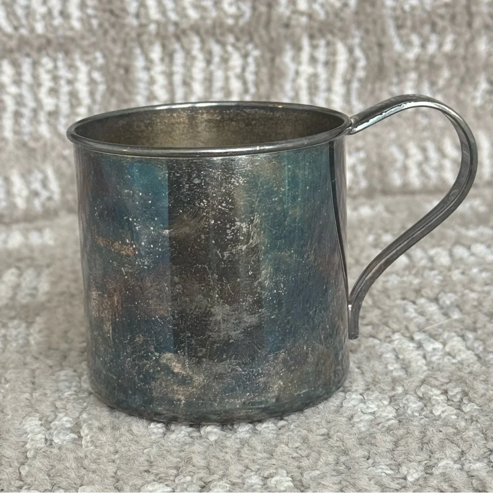 1881 Roger’s Vintage silver 2.5” cup mug